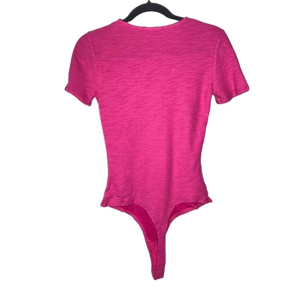 n:Philanthropy Irene Pink Fuchsia Cut Out Bodysuit Size Small NWT - Picture 6 of 8
